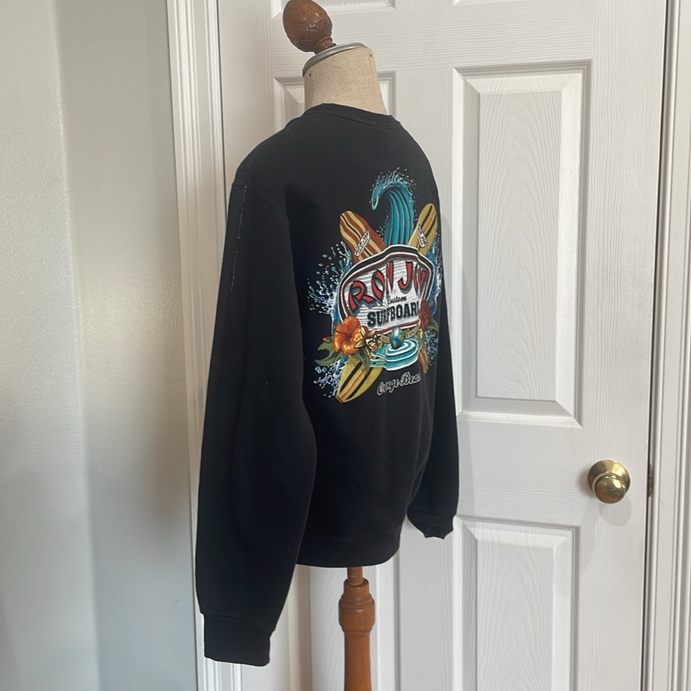 Ron Jon surf sweatshirt Orange Beach AL pull over cotton black mens size small S - Picture 5 of 10